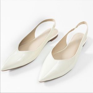 Marc Fisher Sling back flats- cream- sz 8